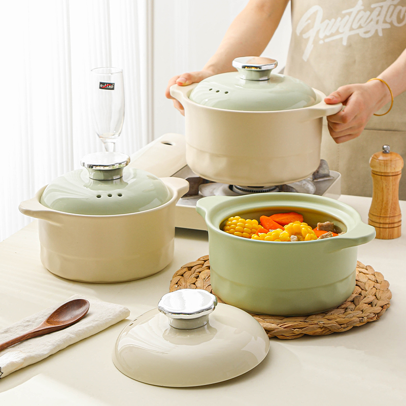 wuxin清新奶油风家用砂锅