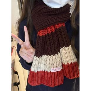 双元宝八股围巾渐变情人棉毛线手工DIY材料包自织礼物送男女友