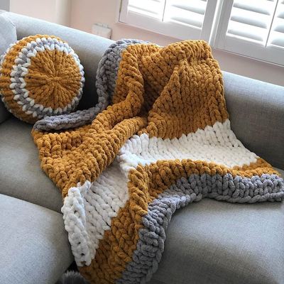 超粗毛线围巾线毯子线猫尾巴