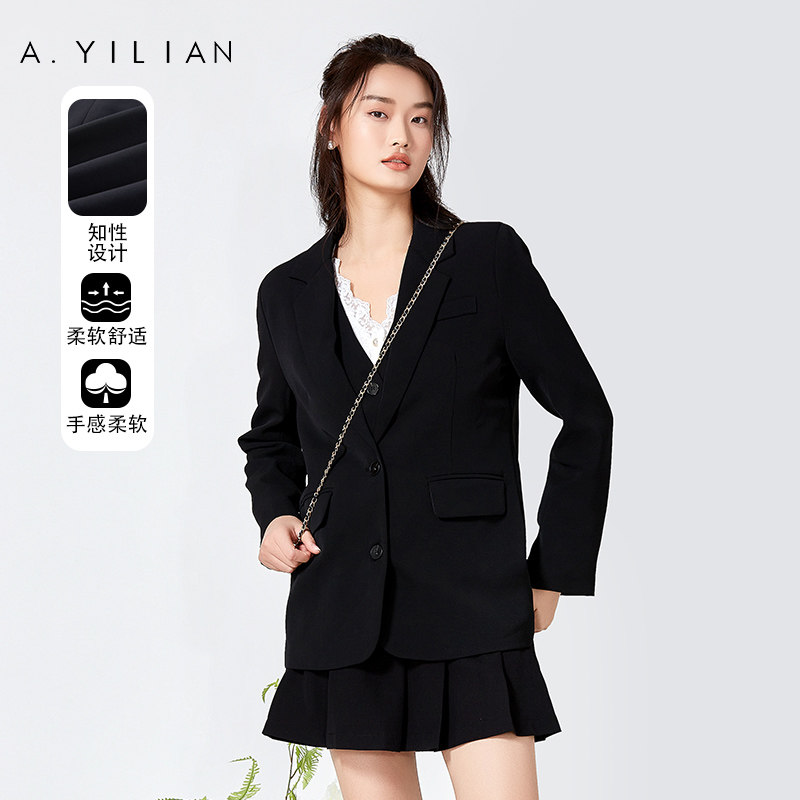 阿依莲2022年春季新款带包女西装韩版宽松复古休闲显瘦小西服