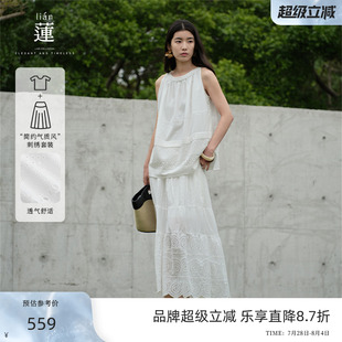 氣質(zhì)套裝 女2025夏新款 商場(chǎng)同款 兩件套無袖 上衣裙子 阿依蓮法式