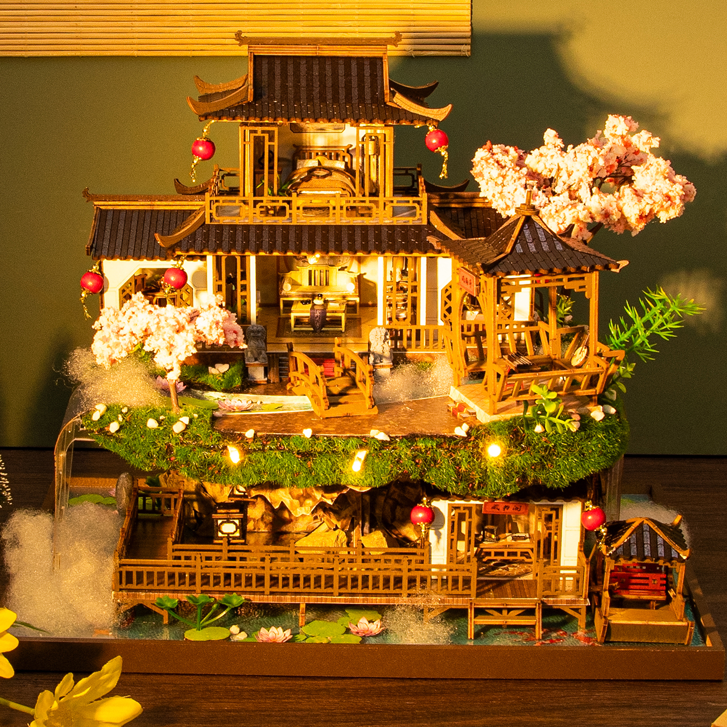 中国风diy小屋世外仙境古镇建筑别墅手工制作模型房子生日礼物女