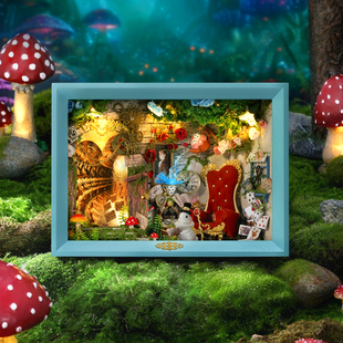 奇衿diy小屋梦境时刻童话相框手工制作房子模型拼装玩具生日礼物