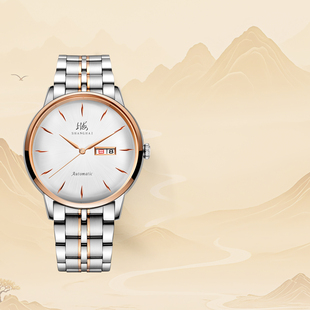 【福利特价款】上海手表男全自动机械腕表双历防水大三针旗舰正品