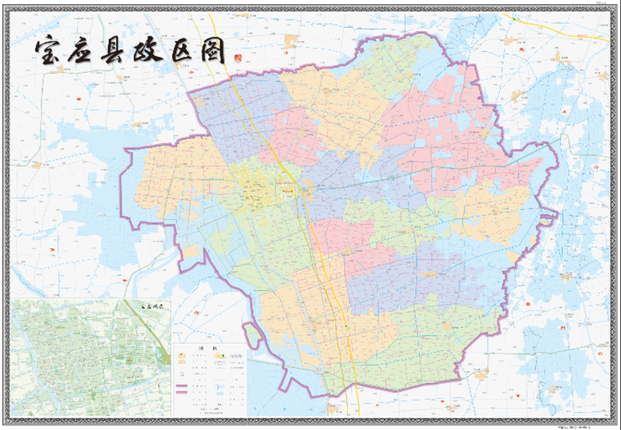 江苏省扬州市宝应县地图行政区划图河流水系图地形图交通图卫星图