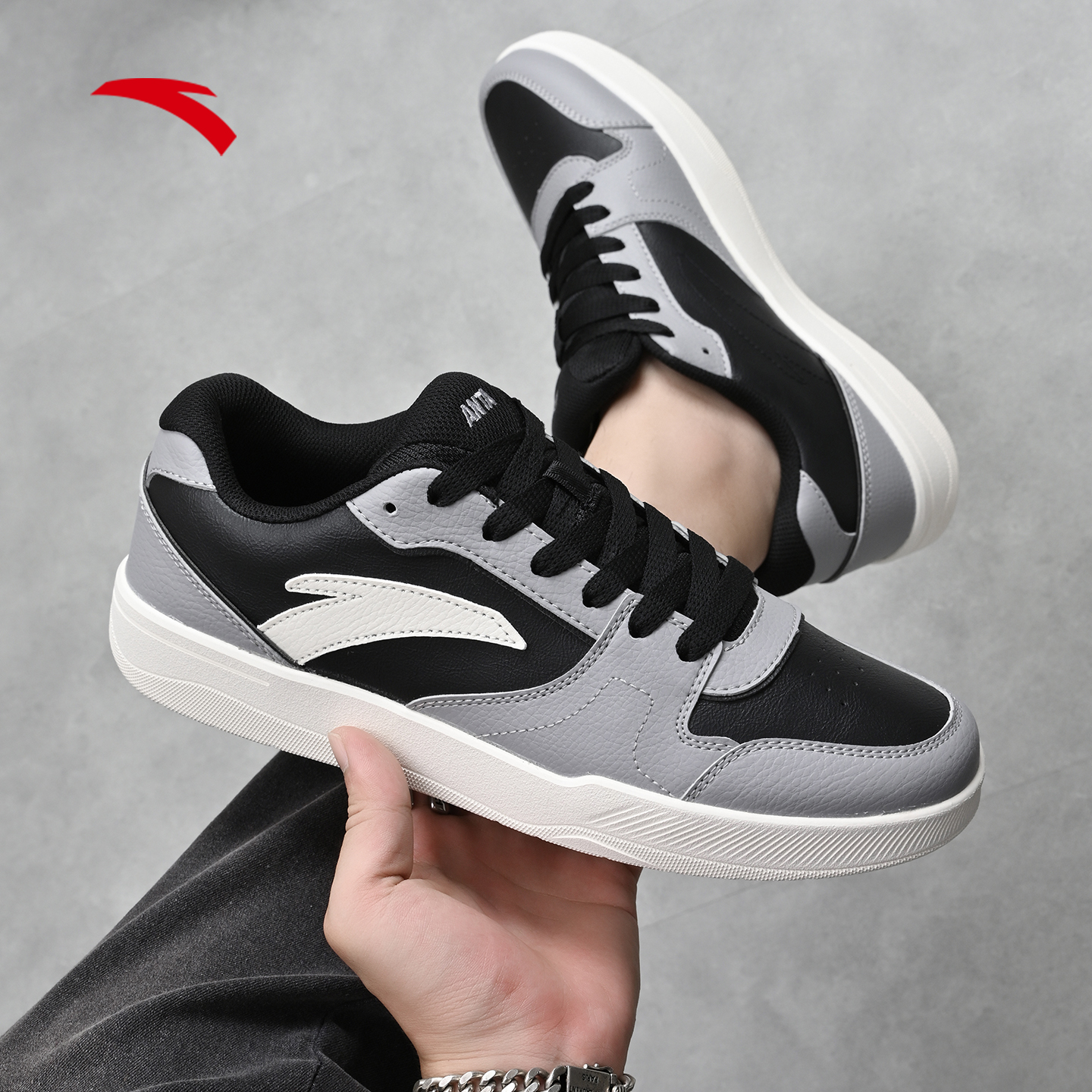 安踏板鞋休闲男鞋百搭潮流运动鞋