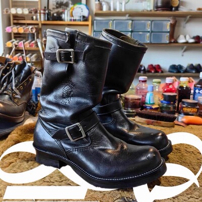 美式复古西部牛仔靴翘头工程师靴