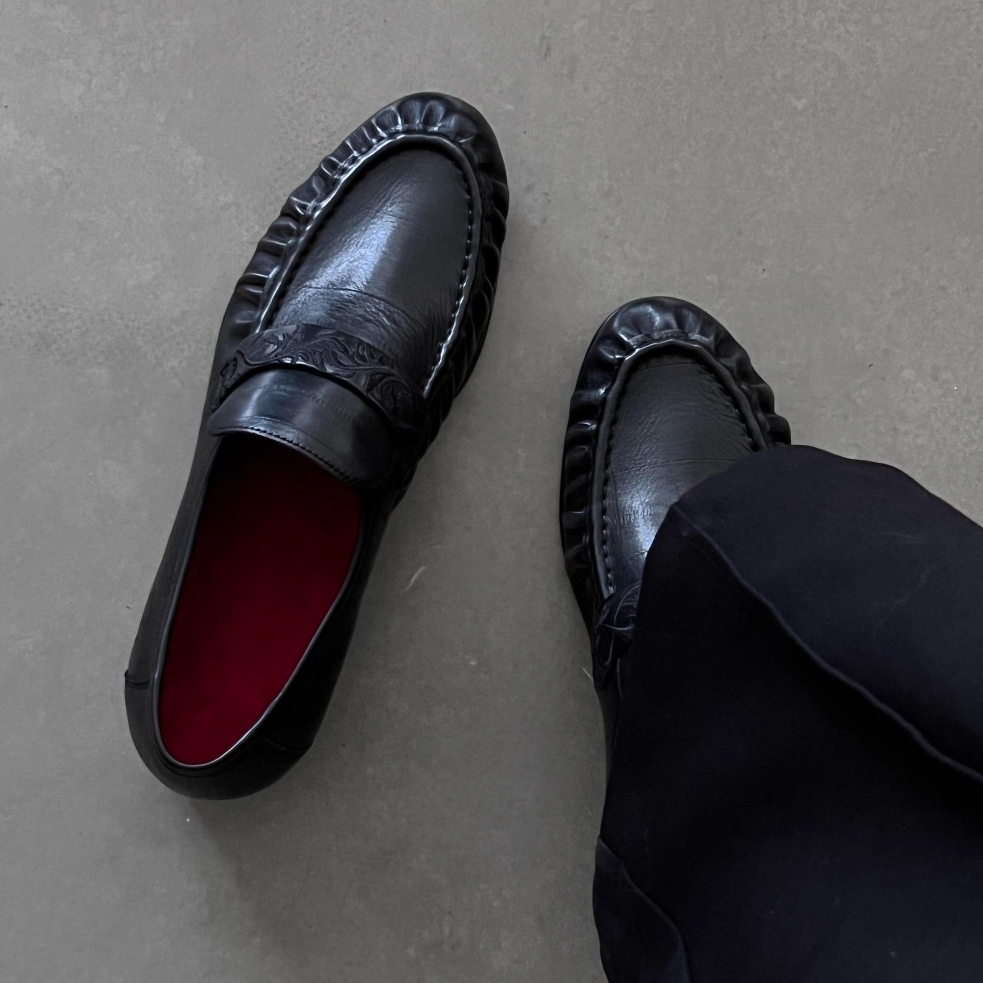 暗黑复古褶皱乐福鞋男一脚蹬懒人鳗鱼鞋雕花豆豆鞋吸血鬼休闲皮鞋,流行男鞋,休闲皮鞋,淘宝优惠券,粉丝福利购,淘宝优惠卷