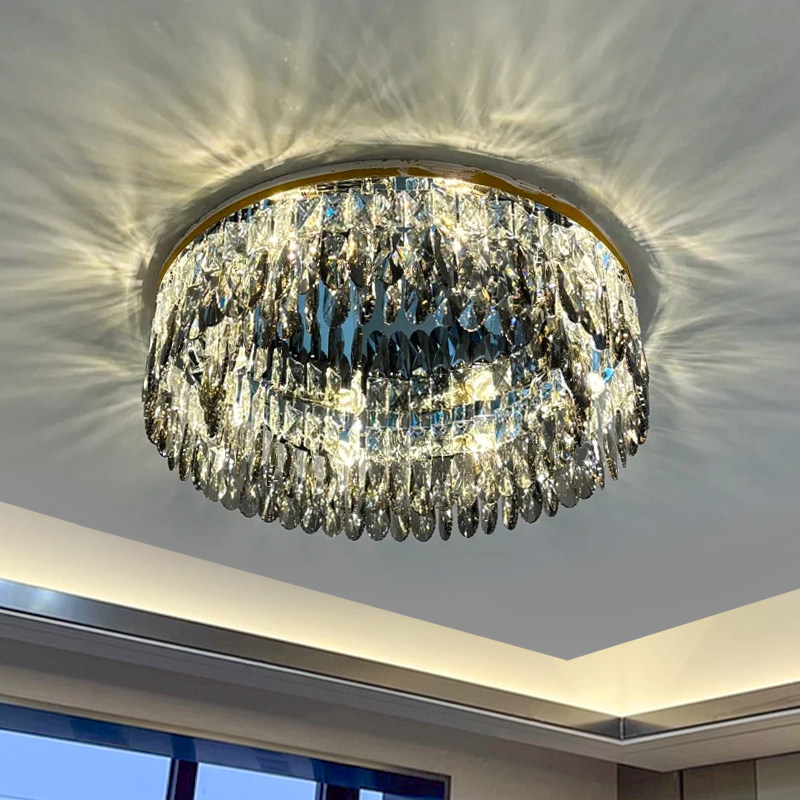 圆形客厅吸顶灯轻奢极简现代简约2026新款全光谱护眼意式水晶灯具,家装灯饰光源,客厅吸顶灯,淘宝优惠券,粉丝福利购,淘宝优惠卷