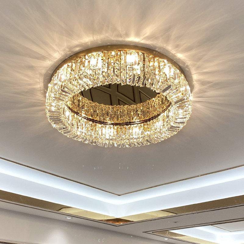 全光谱护眼轻奢水晶灯现代简约大气客厅主灯设计师吸顶灯圆形顶灯,家装灯饰光源,客厅吸顶灯,淘宝优惠券,粉丝福利购,淘宝优惠卷