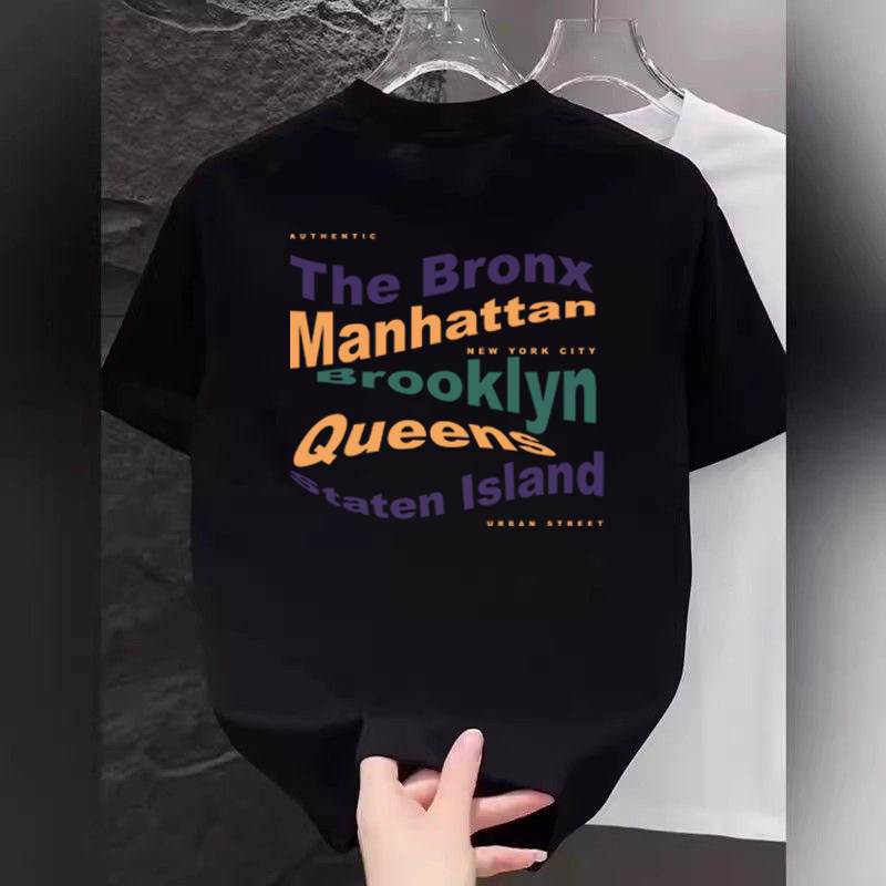 痞帅男装2026夏季新款圆领纯棉T恤短袖男大码休闲时尚宽松高级感