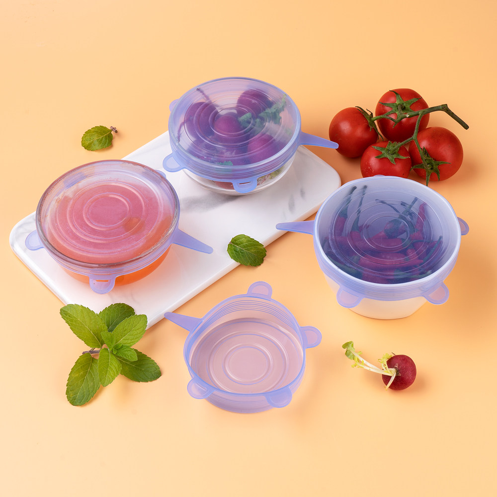 清仓特价外贸原单硅胶保鲜盖密封透明盖子家用圆形冰箱神器酸奶盖