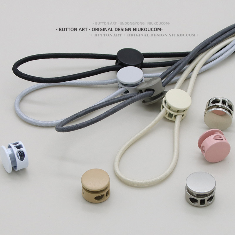 金属弹簧猪鼻绳扣帽子衣服下摆收腰裤脚背包收紧松紧弹力绳卡调节