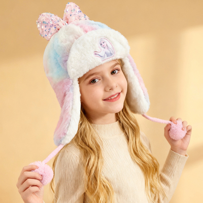 迪士尼儿童护耳帽女孩冬季加绒