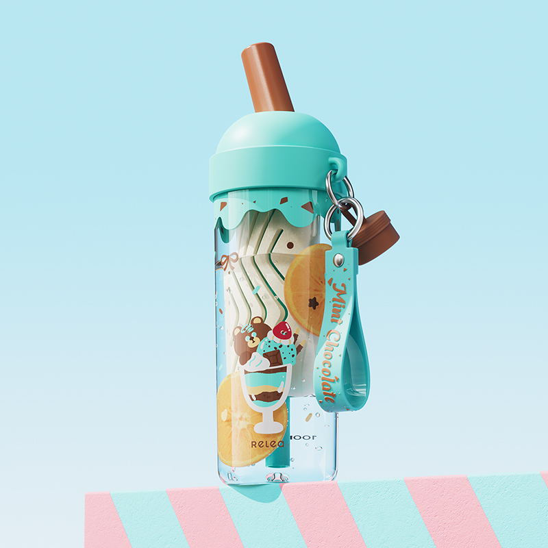 物生物甜筒杯带吸管原创设计新款