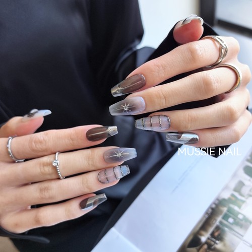 【幽森乐章】MUSSIE NAIL立体复古高级感纯手工中长款穿戴甲