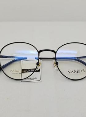 VANKOR纯钛传统镜防蓝光多边形镜架近视镜架商务男女款全框30037