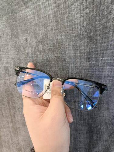 VeeGe纯钛眉毛眼镜V格精品镜架近视镜架商务男款防蓝光时尚V92172