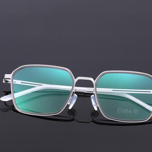 正品Colle惑设计师款纯钛多边形全框男女近视镜框眼镜架时PJ-042