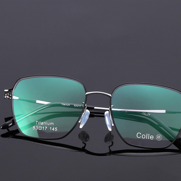 正品Colle惑设计师款纯钛多边形全框男女近视镜框眼镜架时PJ-029
