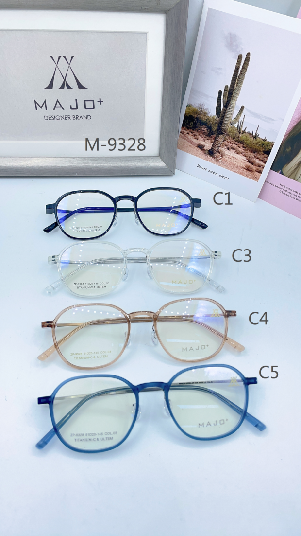 正品马颉MAJO+轻奢近视镜框全框男女款重量8克细边镜架 M-9328