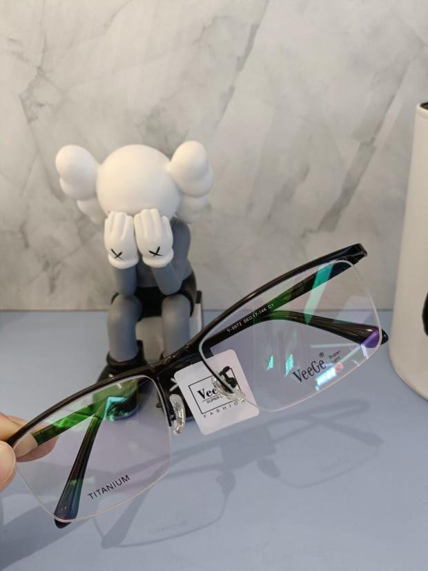 VeeGe纯钛防蓝光眼镜V格精品镜架近视镜架商务男款时尚半框V-9972