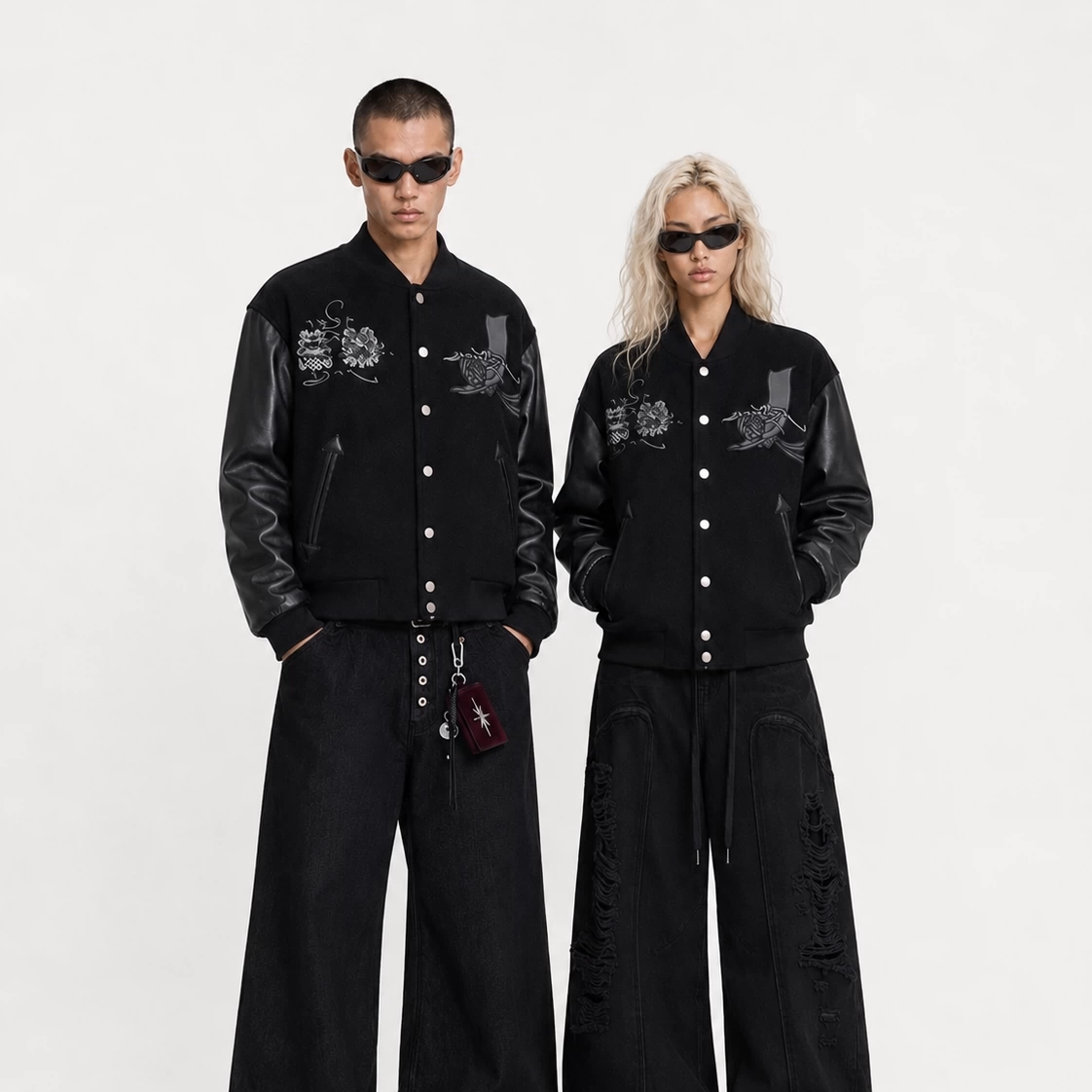 CHAWA LANDRO新款夹克刺绣莲花佛手休闲百搭春秋棒球服外套