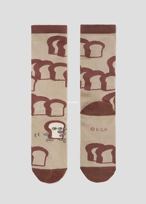 面包小偷刺绣面包图案毛巾全棉