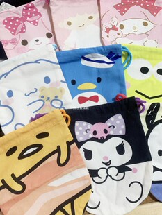 日单sanrio三丽鸥kitty双子星玉桂狗pc美乐蒂melody酷企鹅束口袋