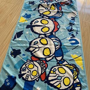 日单奥特曼M78商店Ultraman新奥特曼儿童宝宝卡通纯棉全棉大浴巾