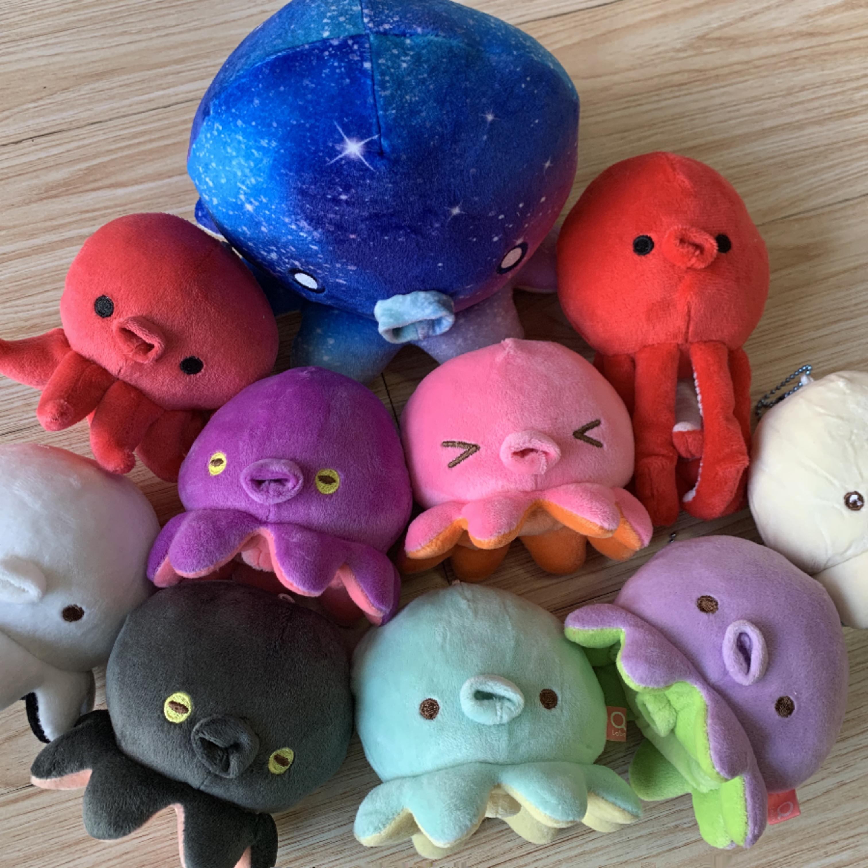 日单彩色红色星空八爪鱼章鱼毛绒公仔玩偶摆件挂件挂链大阪章鱼烧