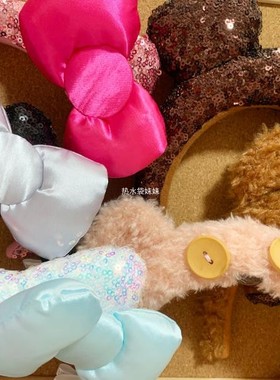 日单大阪tim熊usj毛绒玩偶发卡束发箍头箍发饰hello kitty小黄人