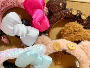 日单大阪tim熊usj毛绒玩偶发卡束发箍头箍发饰hello kitty小黄人