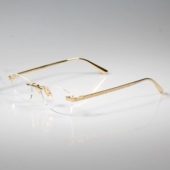 Corvo bianco工作室出品18K黄金雕金眼镜