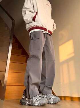 美式复古vibe裤子高街潮牌拉链机能风工装裤子男款专业登山冲锋裤