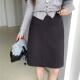 灰色毛呢中长裙大码 秋冬高腰a字裙遮胯显瘦半身裙开叉一步包臀裙