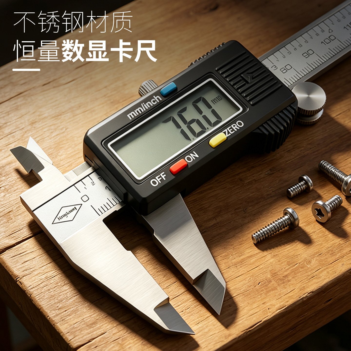 恒量数显电子游标卡尺带表不锈钢图片