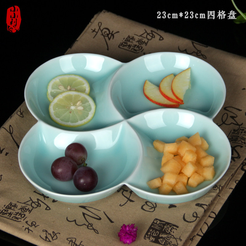 包邮餐具陶瓷水果盘客厅创意家用多功能欧式拼盘酒店可爱点心碟子