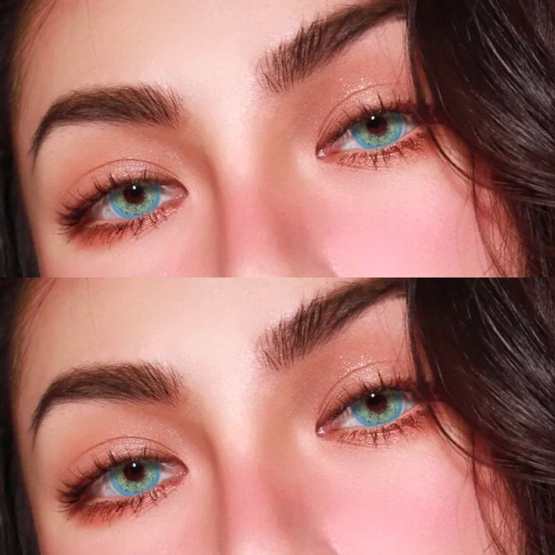 美瞳女网红款欧美混血batis蓝年抛半年抛大小直径隐形眼镜润瞳em