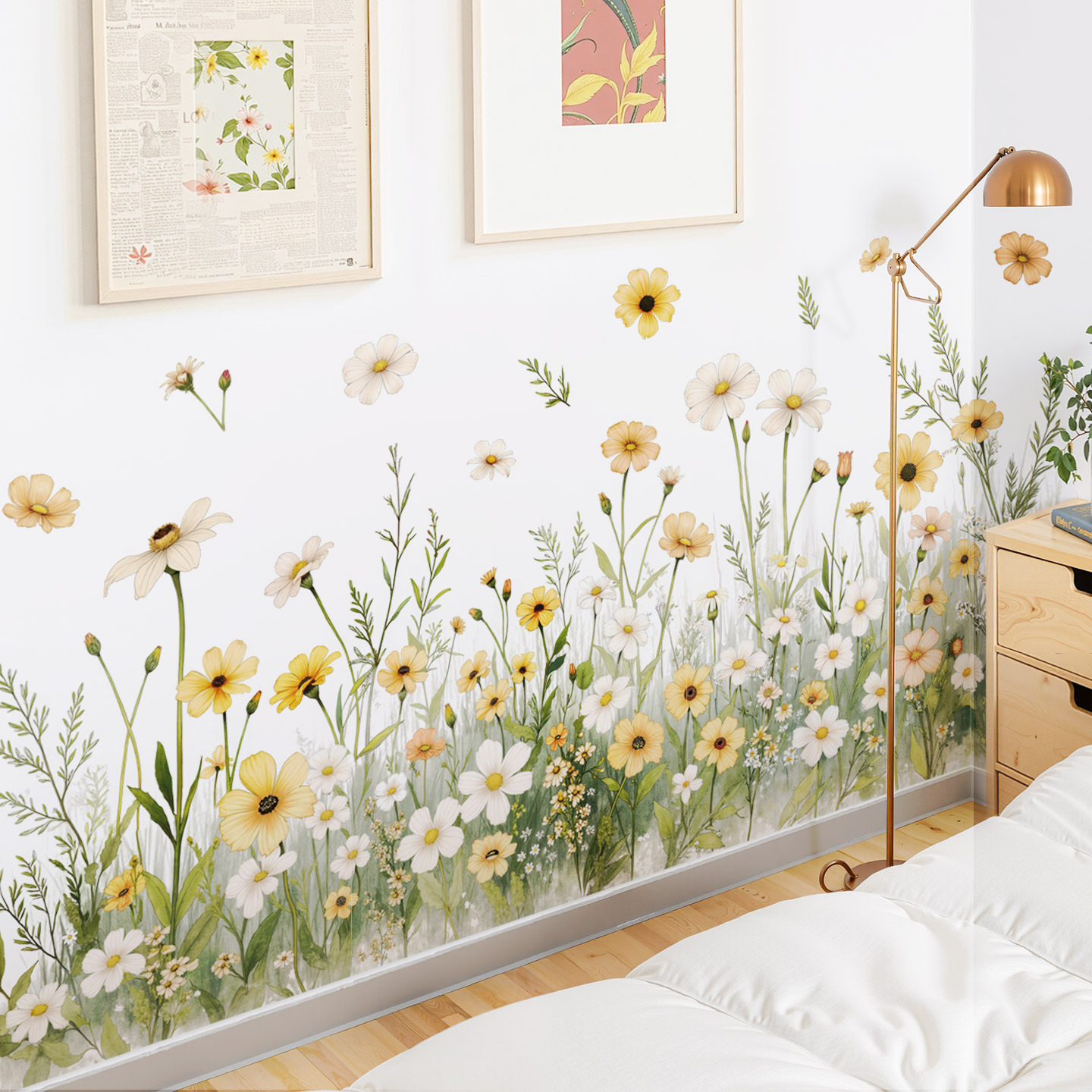 小清新简约踢脚线装饰墙壁贴纸自粘防水墙面装饰遮挡孔洞乱画裂纹