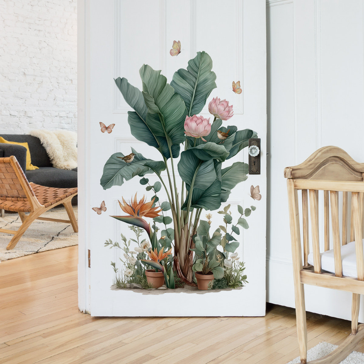 清新简约芭蕉叶绿植自粘墙贴纸墙面遮丑挡孔洞装饰贴画出租屋改造,家居饰品,软装墙贴,淘宝优惠券,粉丝福利购,淘宝优惠卷