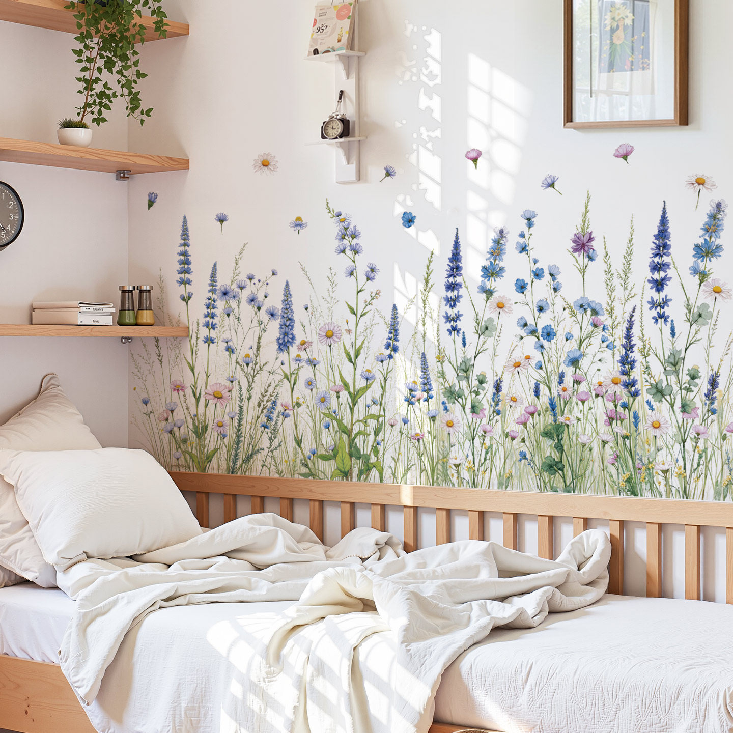 小清新简约墙壁装饰贴纸踢脚线贴画墙面遮挡孔洞瑕疵裂痕补丁自粘