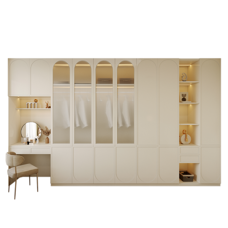好莱客走入式衣柜转角衣帽间柜子全屋定制 书柜一体整墙轻奢定制