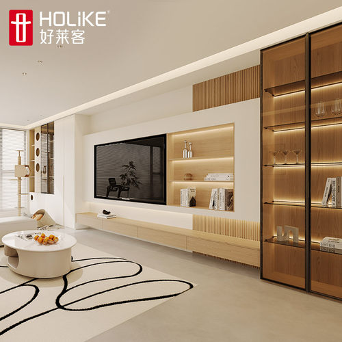 好莱客定制电视柜原木风系列