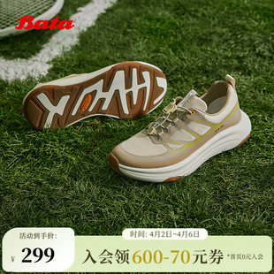 厚底透气舒适通勤运动鞋 3NS42CM5 女秋商场新款 Bata休闲鞋