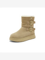 Bata's new winter snow boots for women are made of cowhide, versatile and fleece thick-soled mid-calf boots thumbnail 7