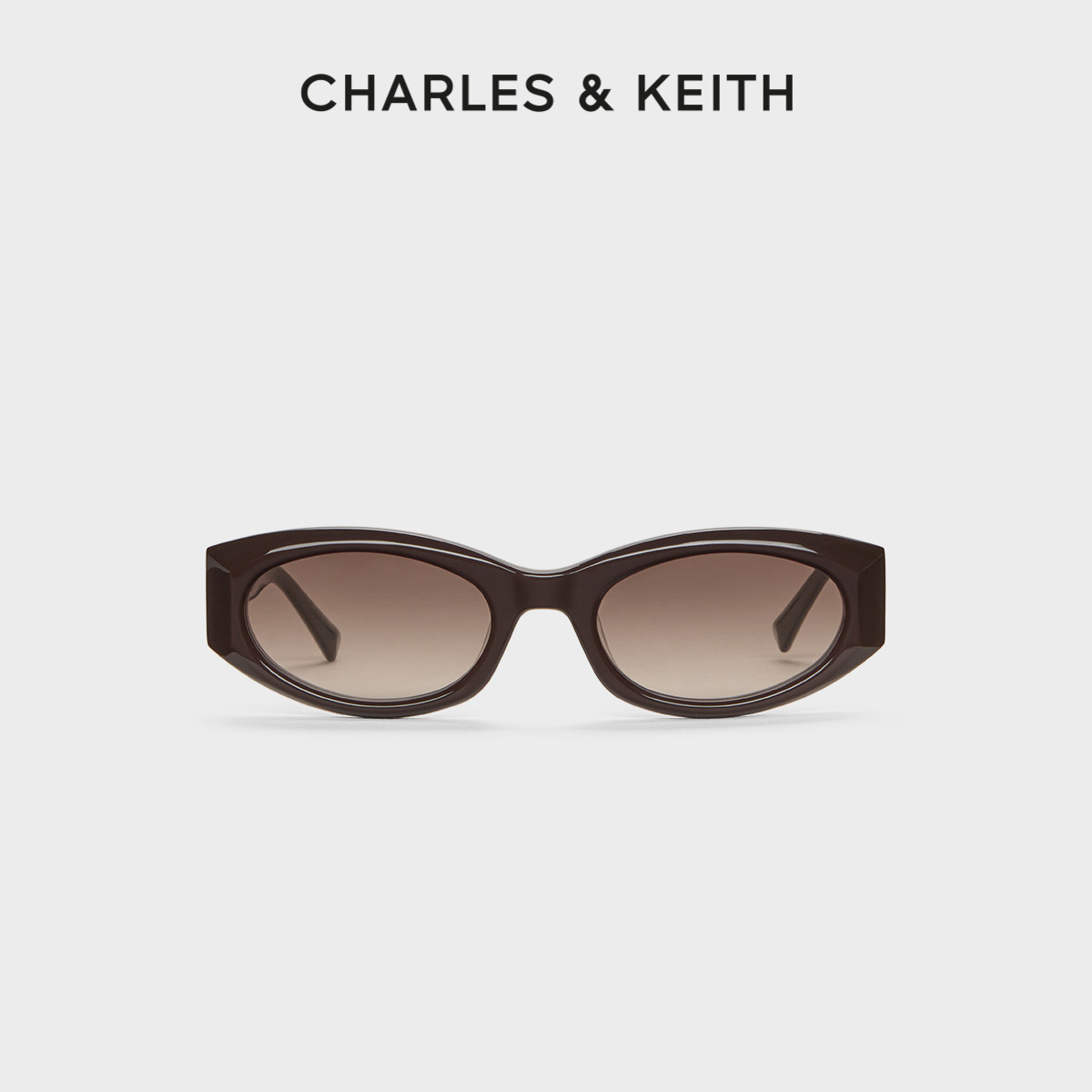 CHARLES&KEITH复古环保猫眼墨镜图片