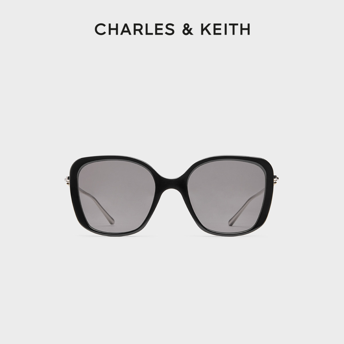 CHARLES&KEITH26夏新品CK3-71280618蝶形大镜框防晒墨镜太阳眼镜