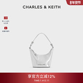 40681202 CHARLES&KEITH25秋新品 CK6 1鳗鱼纹链条手提斜挎迷你包
