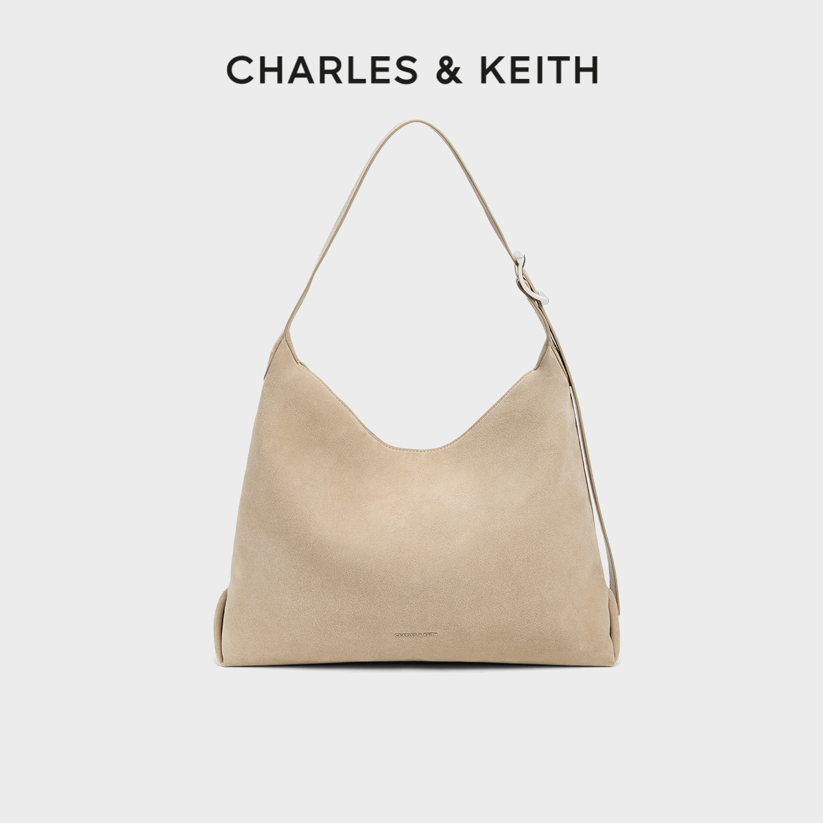 CHARLES&KEITH大容量绒面托特包